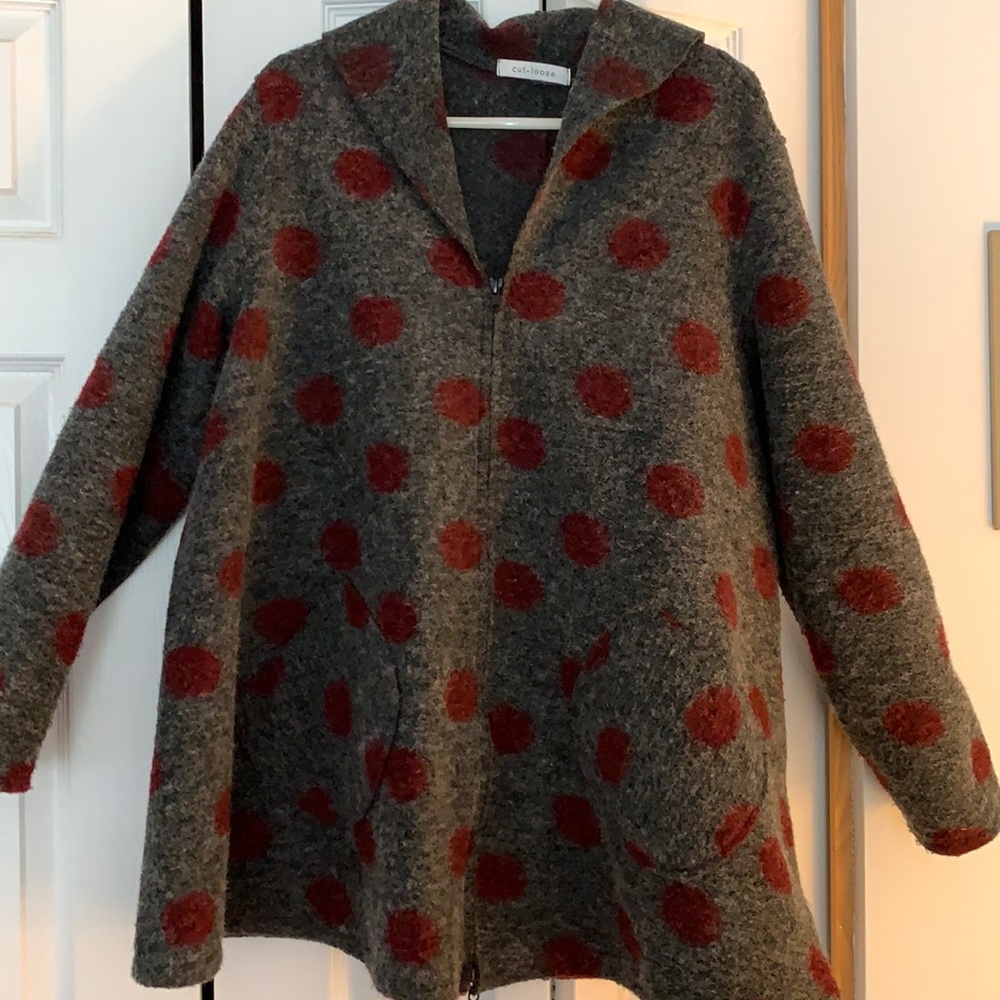 Cut Loose Boiled Wool Blend Swing Coat
